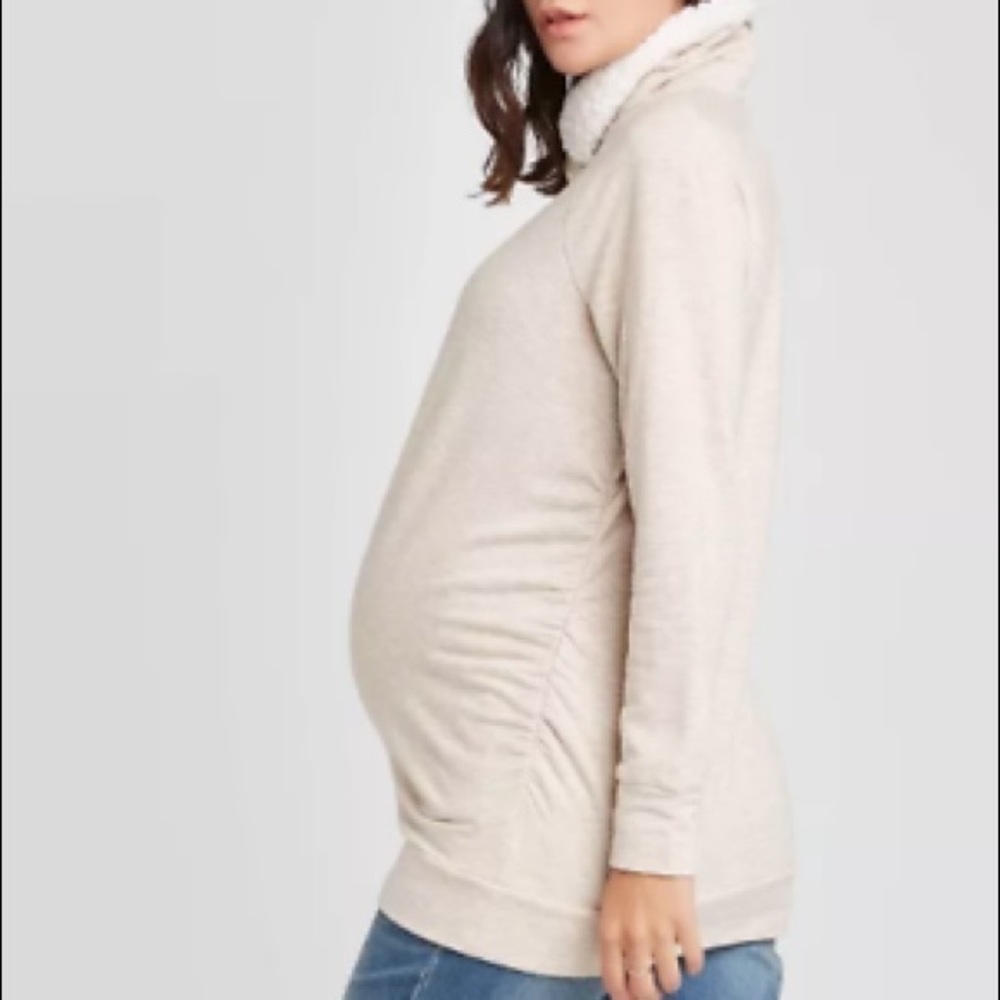 Isabel Maternity by Ingrid Women's Long Sleeve Sherpa Collar size XS - Picture 2 of 5
